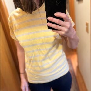 Parke small yellow striped tee - never worn